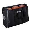 Geanta mingi Wilson Ball Travel Bag, unisex, pentru 6 mingi, negru