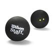 Set 2 mingi squash Wilson Staff dublu punct galben pentru competitie