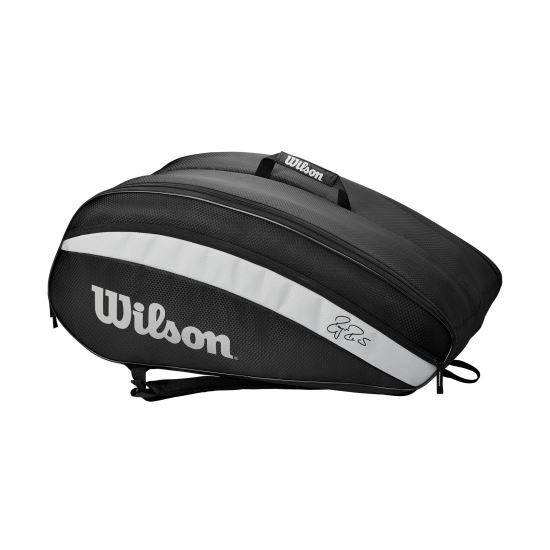 Geanta Wilson Roger Federer Team, unisex, 12 rachete, negru