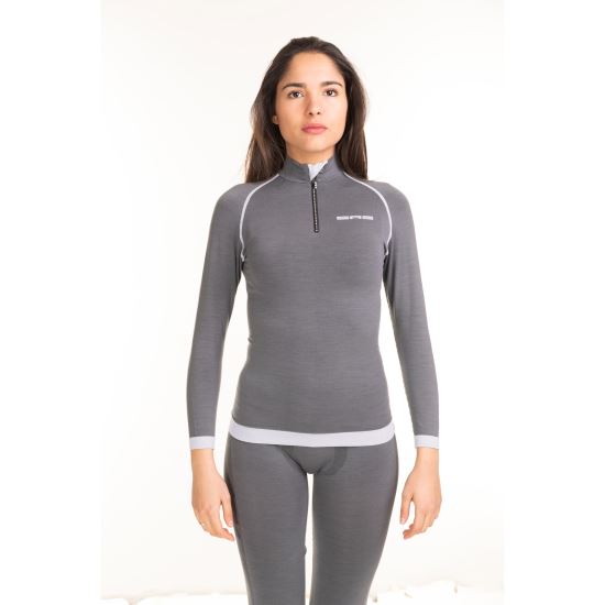 Bluza dama maneca lunga 1/4 zip bourgogne M
