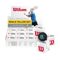 Set 12 mingi  squash Wilson Staff punct galben jucatori avansati