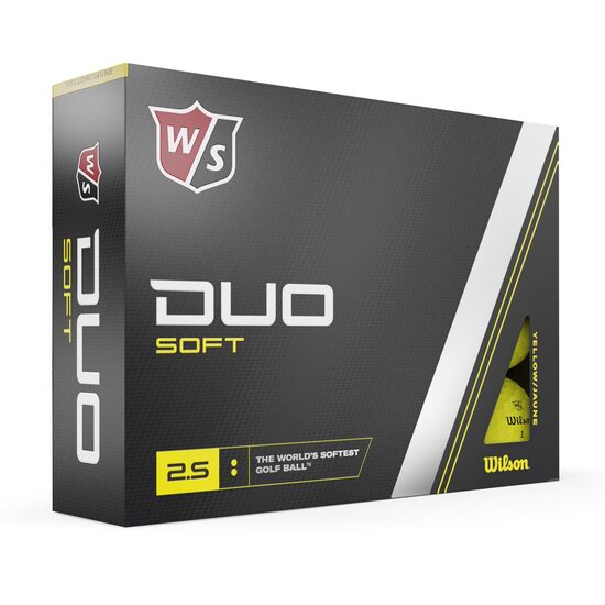 Set mingi golf Wilson Duo Soft galbene 12 bucati
