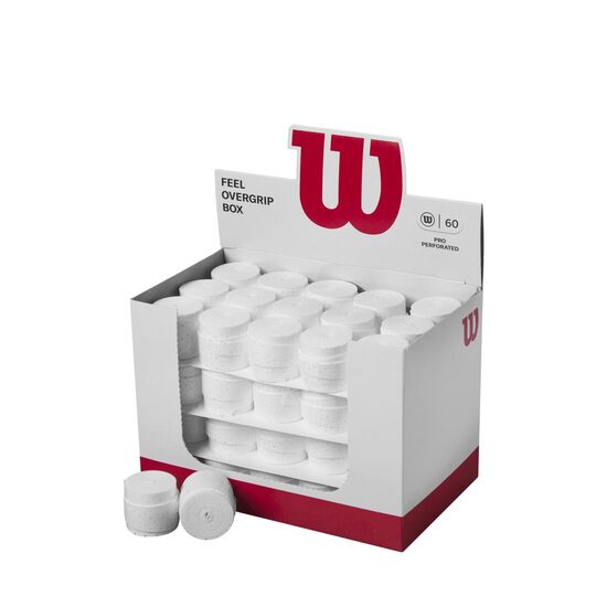 Cutie cu 60 bucati overgrip Wilson PRO PERFORATED, albe