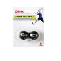 Set 2 mingi squash Wilson Staff dublu punct galben pentru competitie