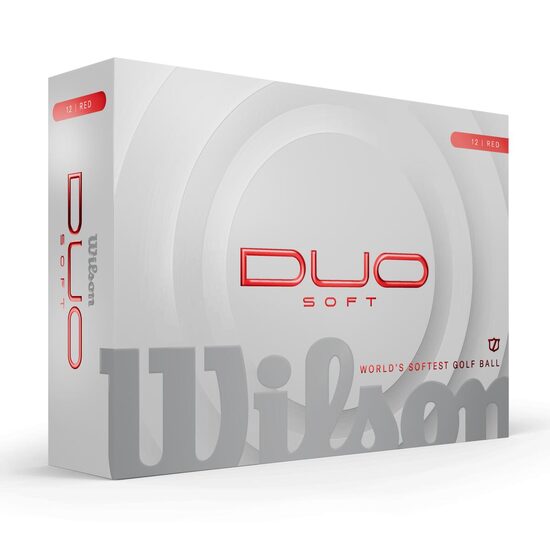 Set mingi golf Wilson DUO Soft 2025 rosii 12 bucati