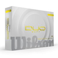 Set mingi golf Wilson DUO Soft 2025 galbene 12 bucati