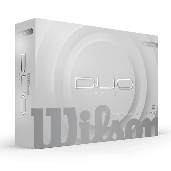 Set mingi golf Wilson DUO Soft 2025 albe 12 bucati