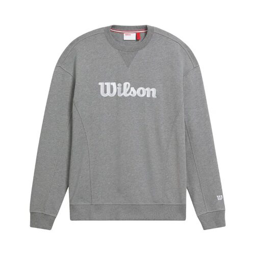 M TEAM SCRIPT CREWNECK MED GRAY HTHR L