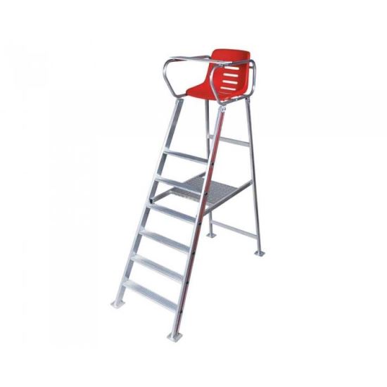 Scaun arbitru tenis Court Royal Deluxe, din aluminiu, rosu