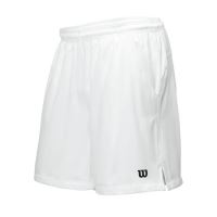 Pantaloni scurti Wilson RUSH 7 TENNIS WOVEN albi, pentru barbati