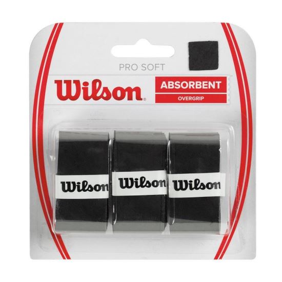 Set 3 bucati overgrip Wilson PRO Soft, negru