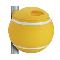Cos gunoi in forma de minge tenis, galben, 50 cm