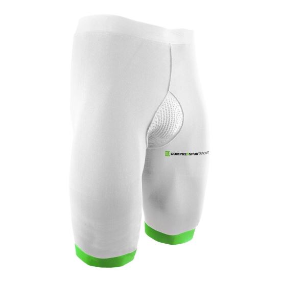Sort compresie Compressport UW Racket, unisex, alb