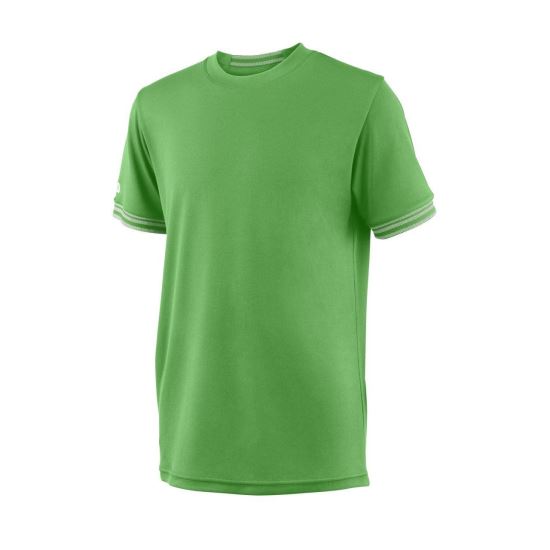 Tricou Wilson Team Solid Crew, baieti, verde