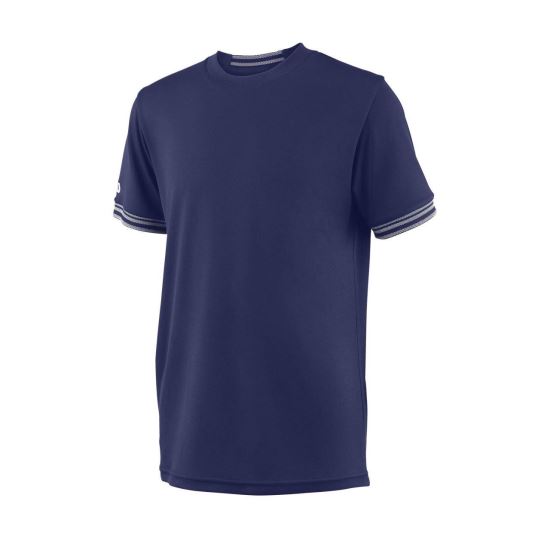 Tricou Wilson Team Solid Crew, baieti, albastru