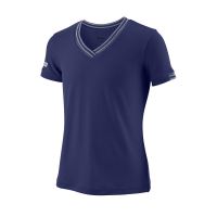 Tricou Wilson Team V-Neck, fete, albastru