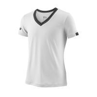 Tricou Wilson Team V-Neck, fete, alb