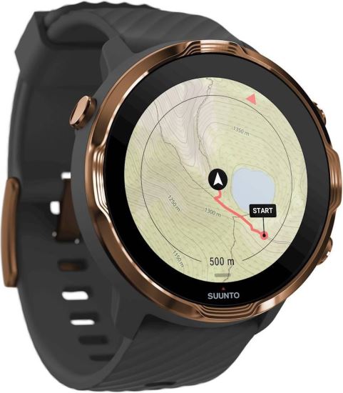 Ceas sport Suunto 7 Graphite Copper, unisex, negru/cupru