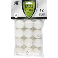 Set mingi tenis de masa SUNFLEX Hobby, alb, 12 bucati